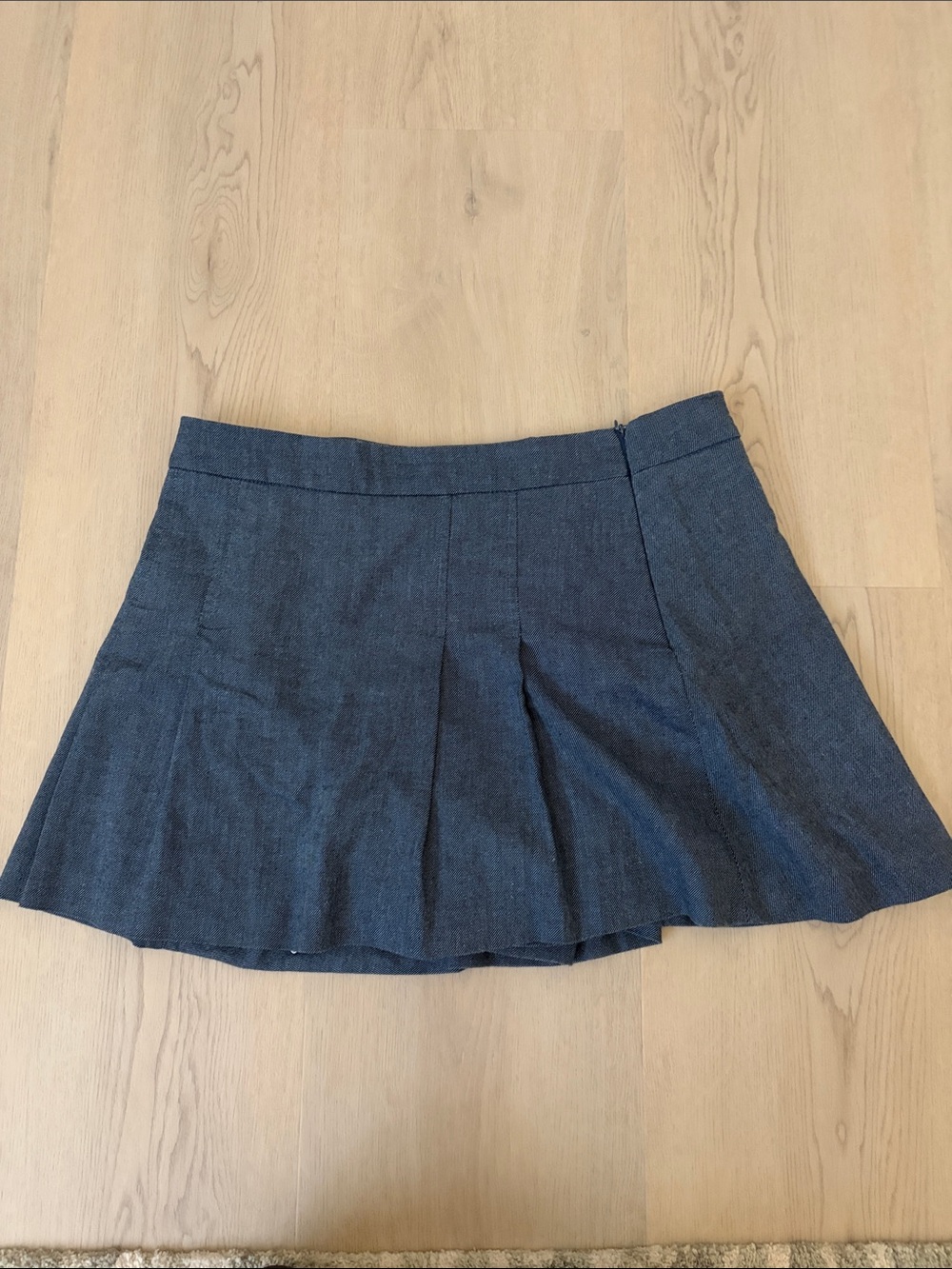 Zara Women's Blue Gray Pleated Mini Skort